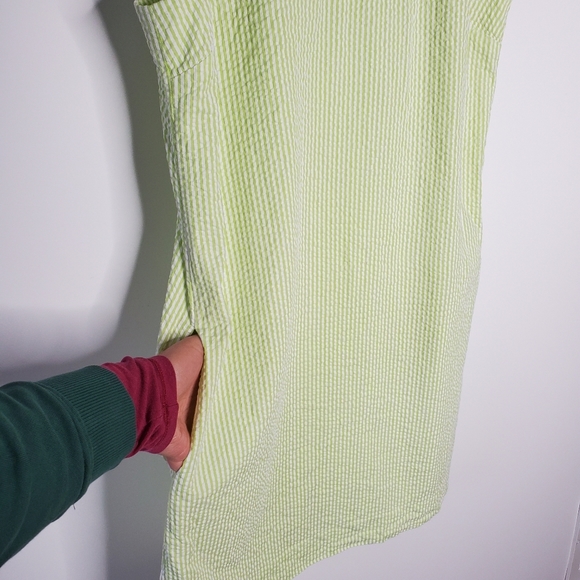 Sara Campbell green pinstripe mini dress size 10 - Picture 3 of 9